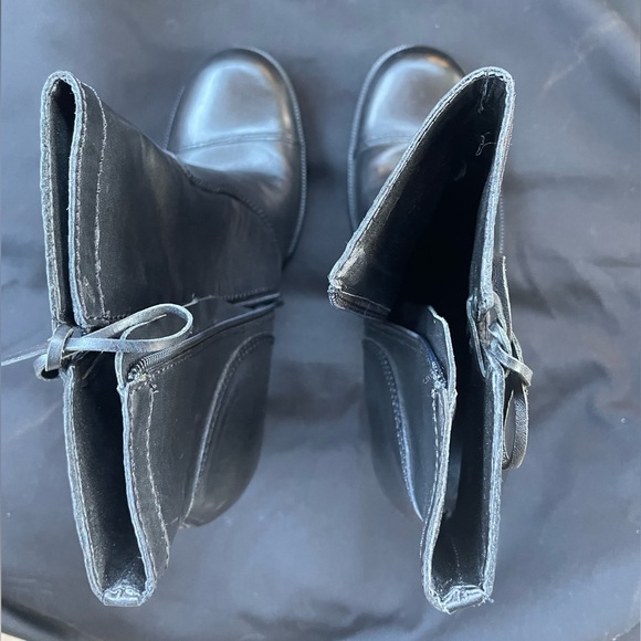 New Nine West Bredeo Leather Inside Zipper Tie Detail Hi Heel Ankle Boot 10M 10 - Picture 14 of 14